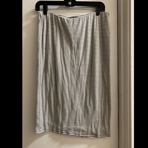 Striped pencil skirt